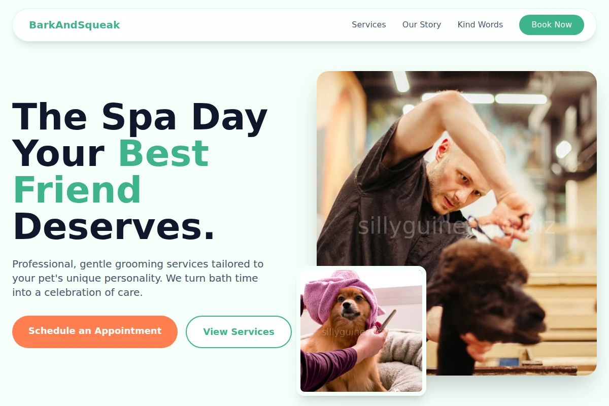 BarkAndSqueak Pet Grooming